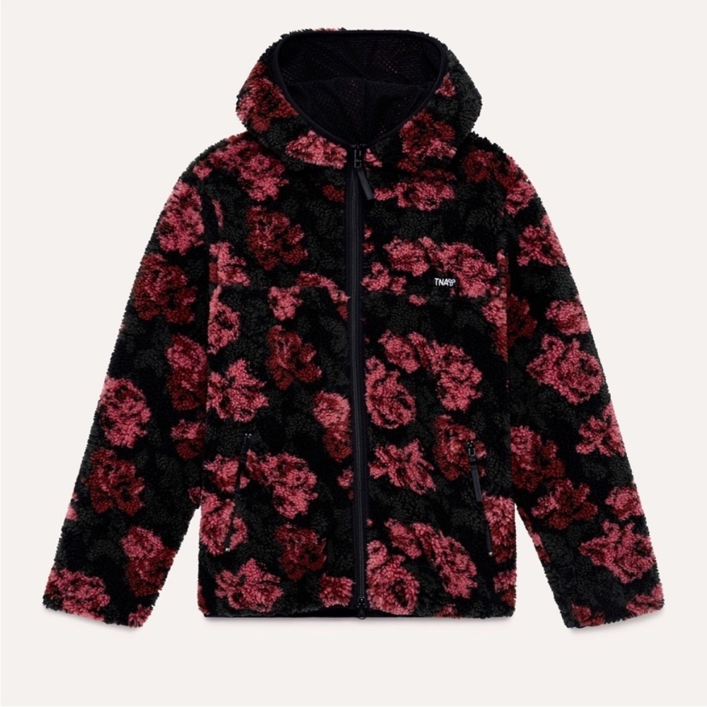 ARITZIA TNA | Swann Floral Sherpa Fleece Jacket XS